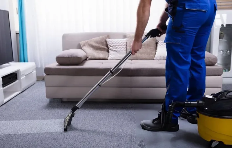 Nettoyage d’une moquette à domicile avec une canne d’extraction