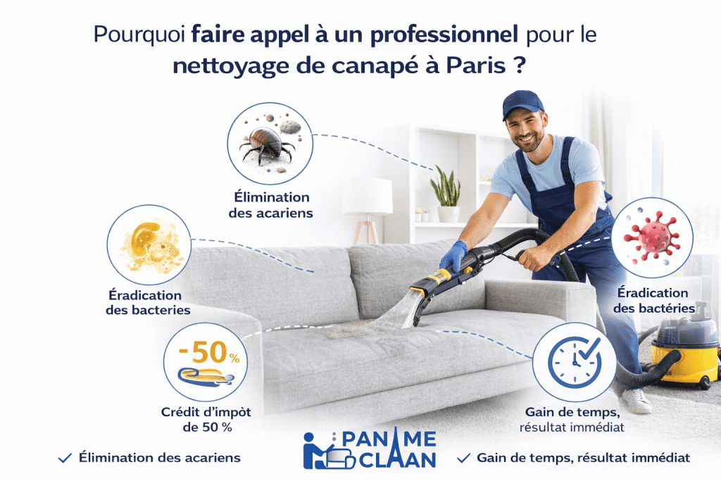 Nettoyage canapé à domicile Paris